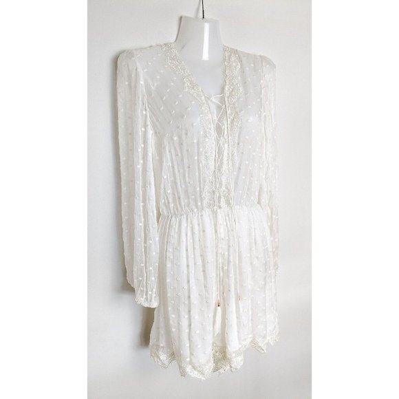 Zimmermann Oleander Lattice Playsuit Silk Size 1 / 10 - Picture 3 of 16